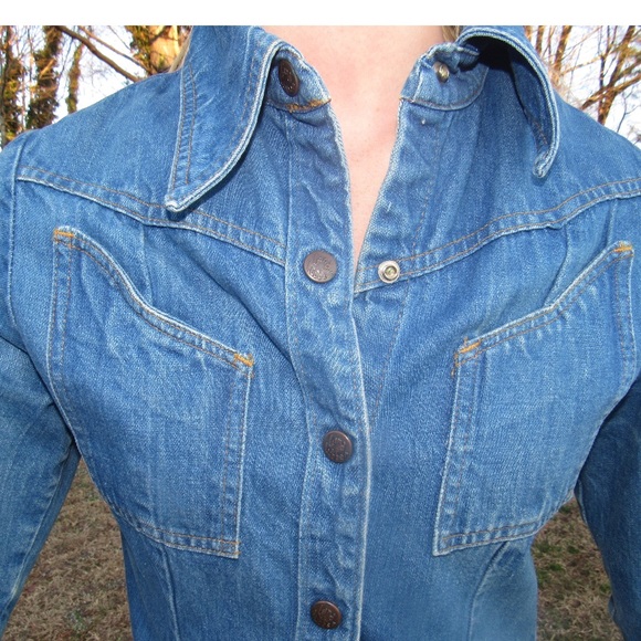 Vintage 70's Landlubber denim dress - Picture 3 of 7